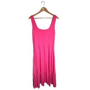 Jason Wu Midi Sundress Size Medium Sleeveless Pockets Scoop Neck Pink
